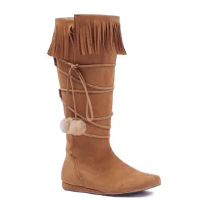 103-DAKOTA 1" Heel Boot with fringe and poms.