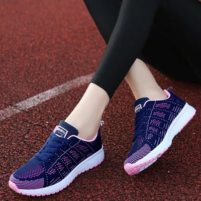 2022 autumn luxury shoes women designers sneakers flat lace-up platform for women breathable mesh glitter sneakers
