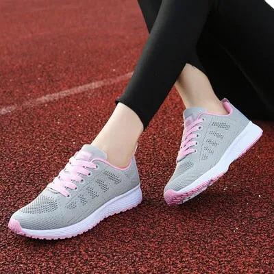 2022 autumn luxury shoes women designers sneakers flat lace-up platform for women breathable mesh glitter sneakers