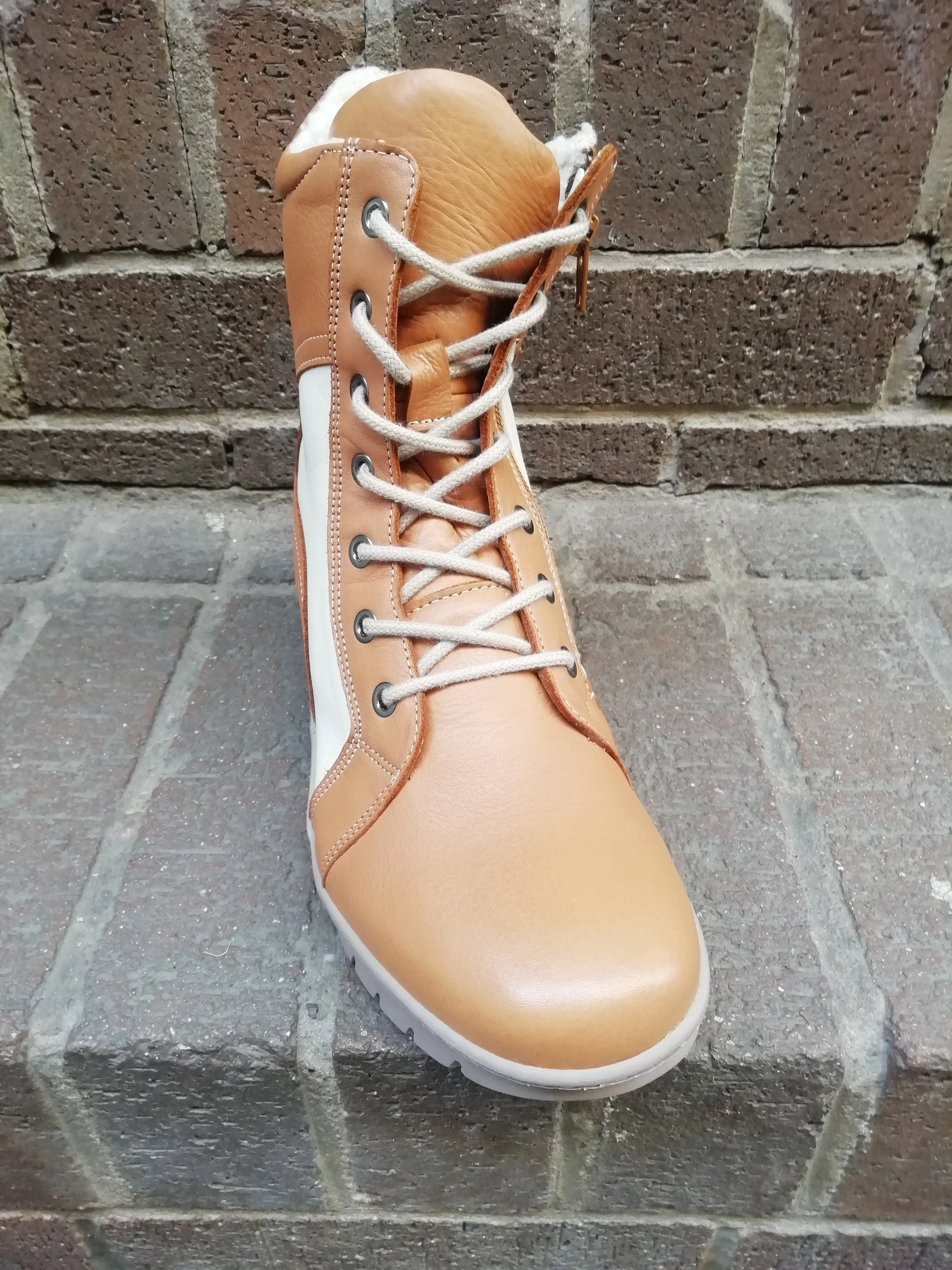 Adesso Autumn Toffee & Cream Lace Up Boot Only size 8 left