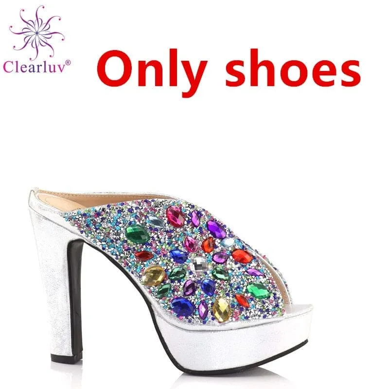 African Women Matching Italian Shoes and Bag Set