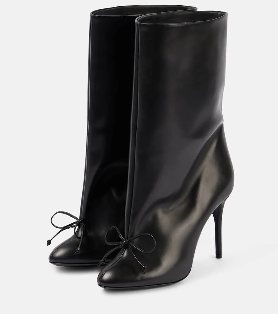 Alaia 90 bow-detail leather ankle boots