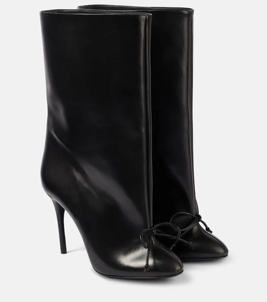 Alaia 90 bow-detail leather ankle boots