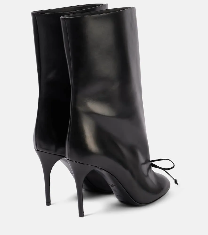 Alaia 90 bow-detail leather ankle boots