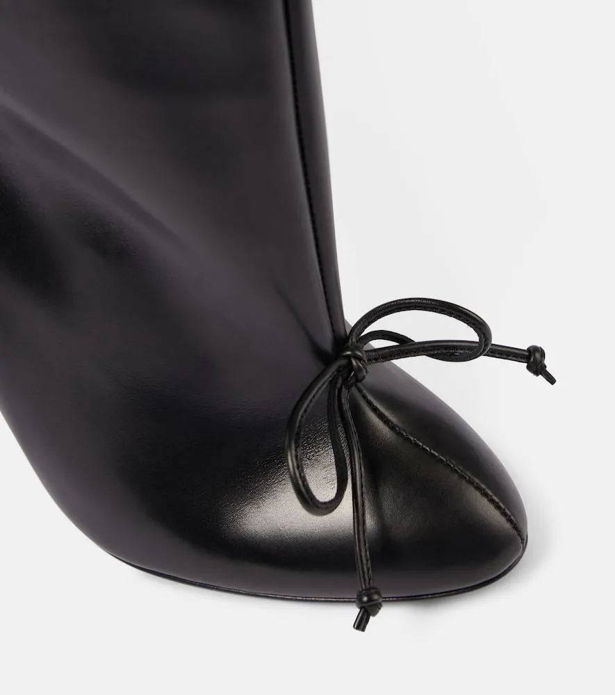 Alaia 90 bow-detail leather ankle boots