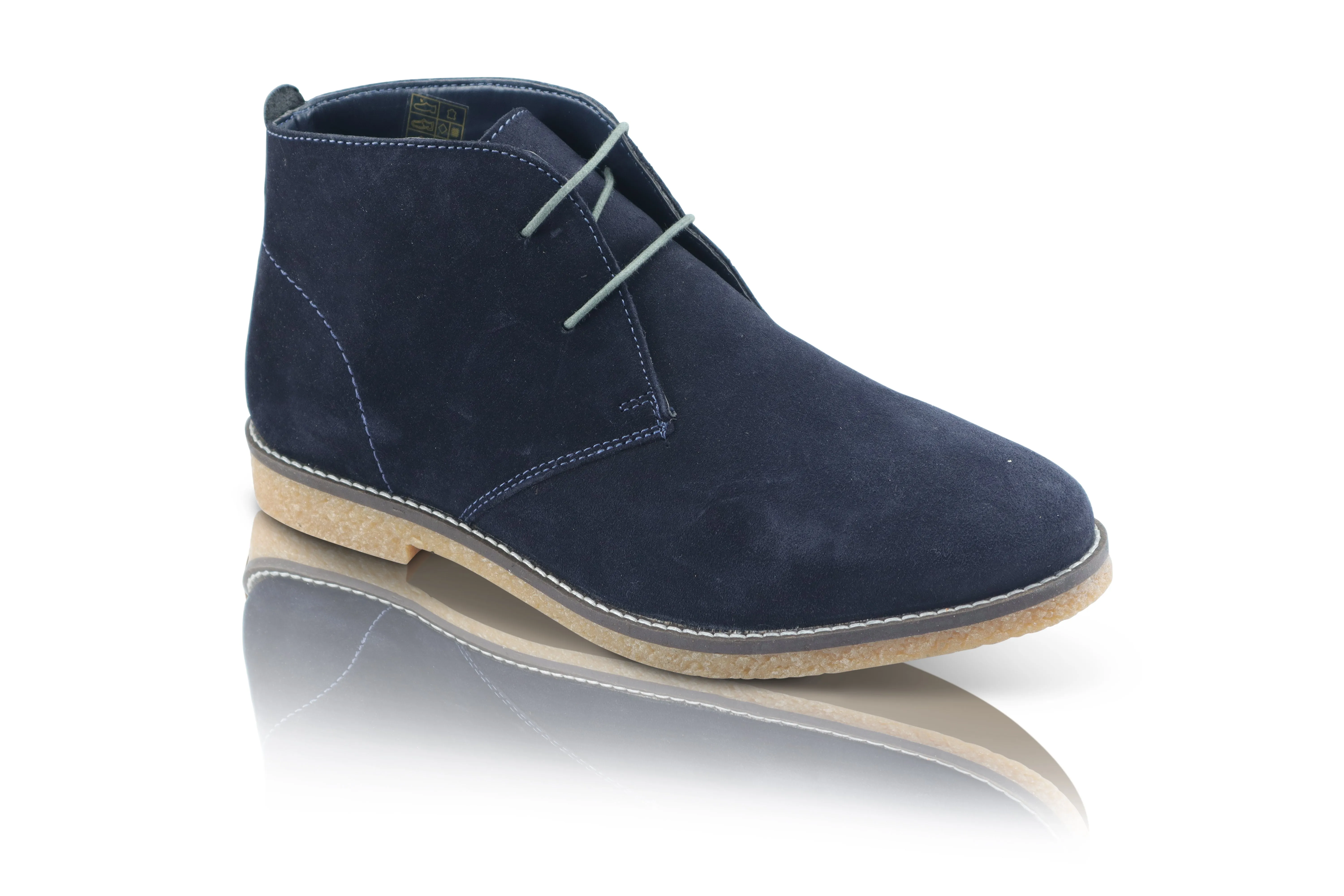 Barnaby Suede Leather Chukka Boot - Navy