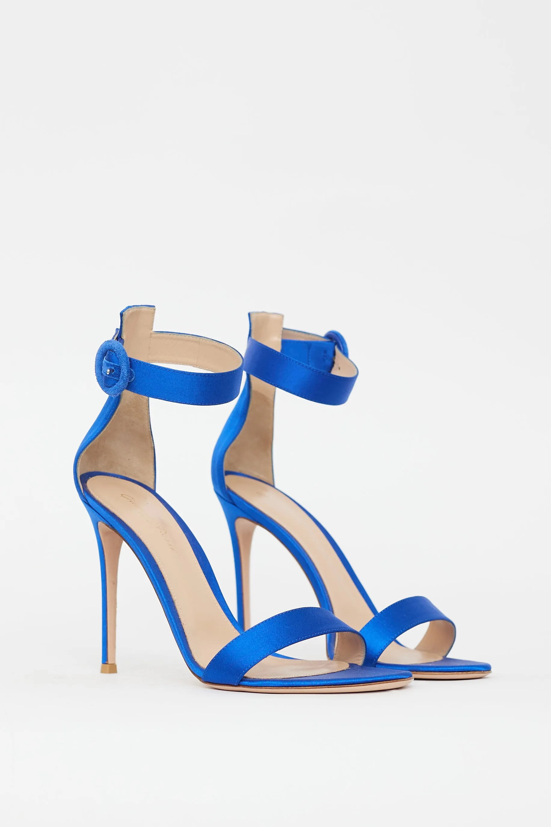 Blue Satin Portofino 105 Heel