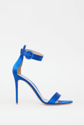 Blue Satin Portofino 105 Heel