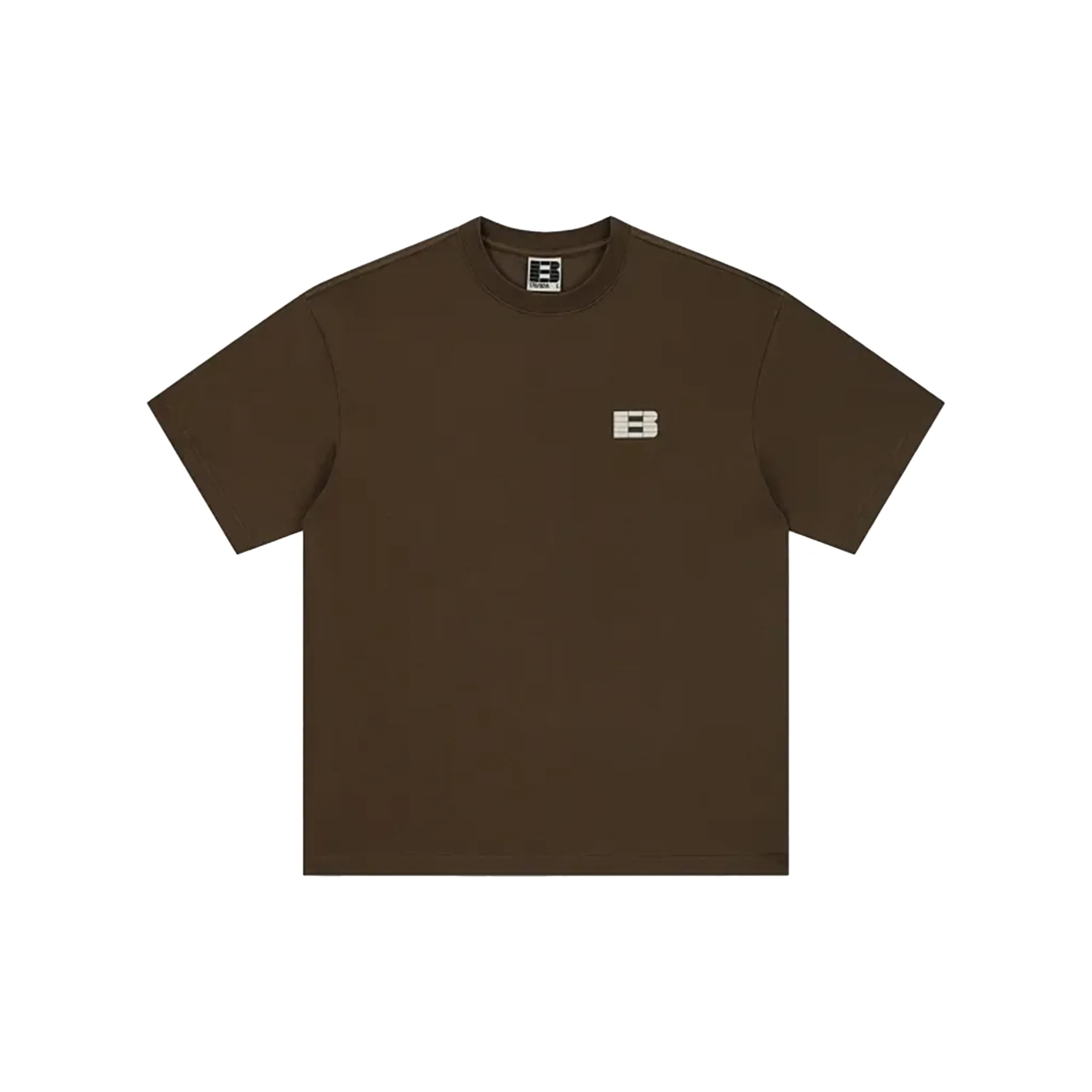 BONELESS Textured Pattern Patchwork Print S/S Tee Coffee (SS23)