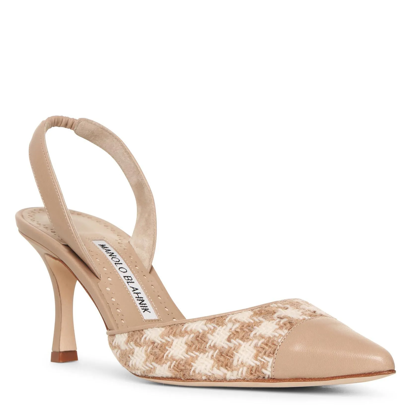 Carolyne woven slingback pumps