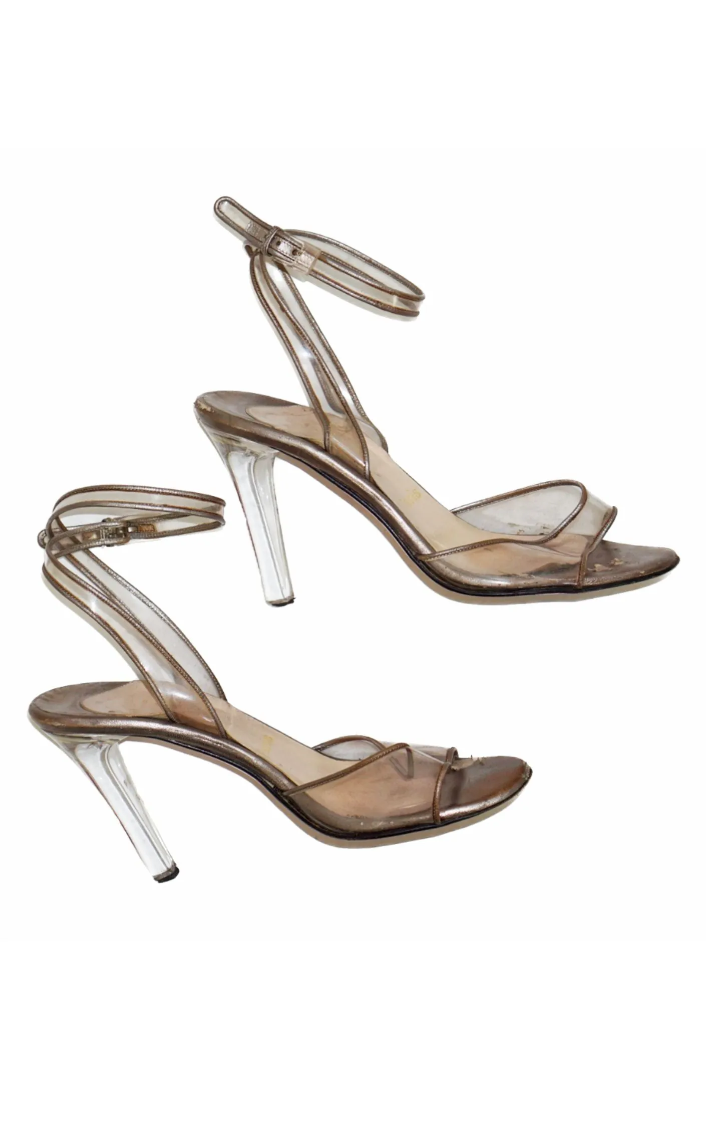 CHRISTIAN LOUBOUTIN Clear Strap Heels Sandals