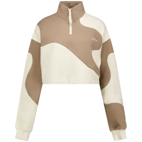 Curved Patchwork Zip Front