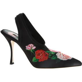 DOLCE & GABBANA  Black Floral Heels