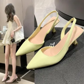 Empty Thin Heel Women Sandals - 28522