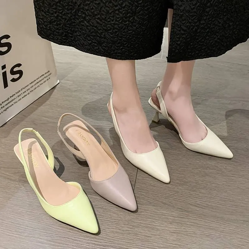 Empty Thin Heel Women Sandals - 28522