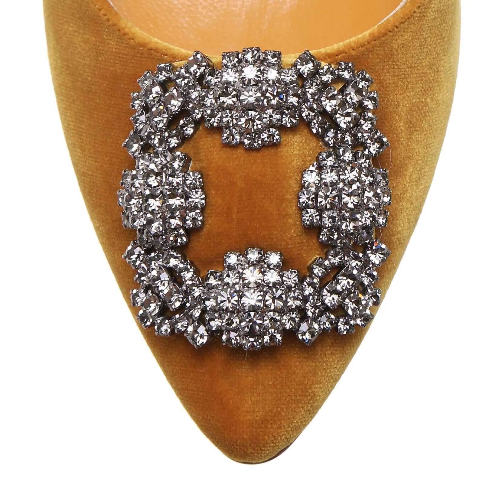Hangisi 105 velvet mustard pumps
