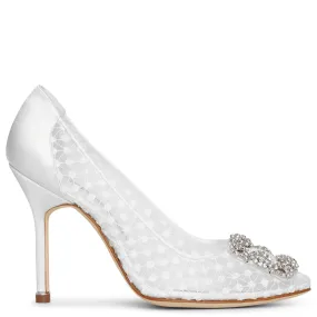 Hangisi 105 white lace pumps