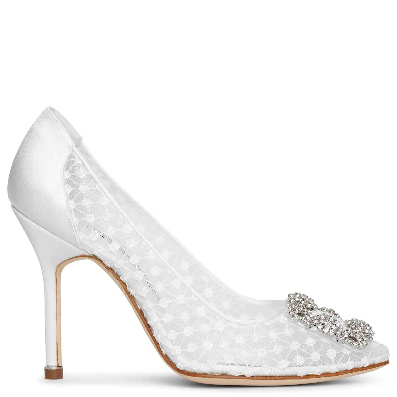 Hangisi 105 white lace pumps