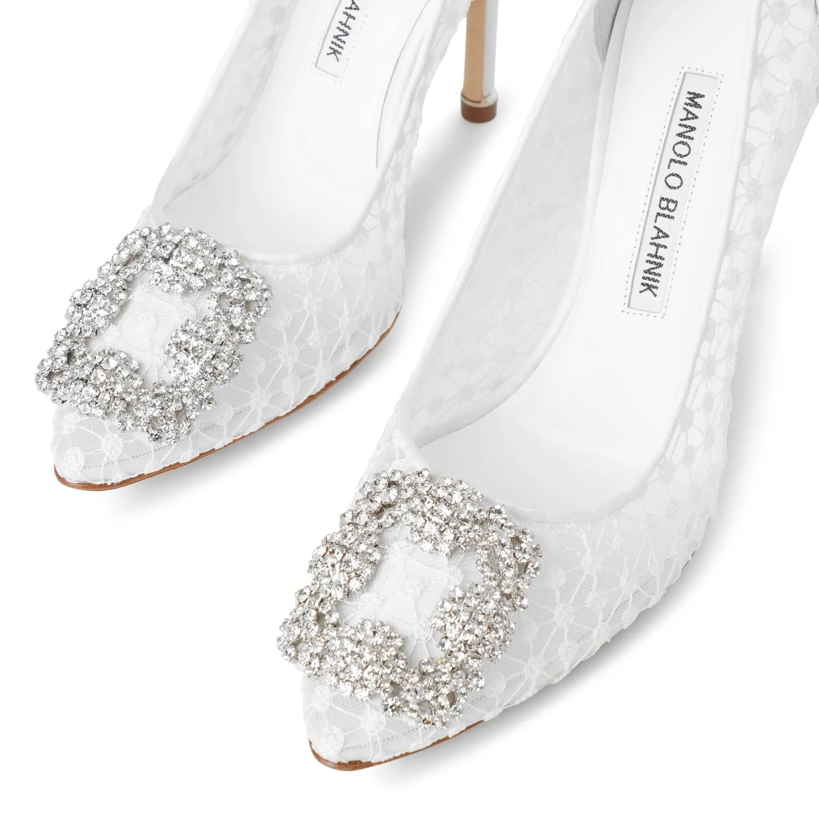 Hangisi 105 white lace pumps