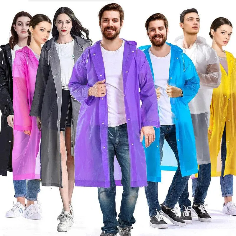 K Kudos Enterprise Themodernkart Unisex Raincoat With Hood | Waterproof Rain Poncho | EVA Material | Reusable | Lightweight | Universal Size | Raincoat for Men and Women