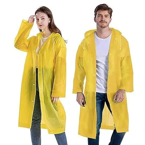 K Kudos Enterprise Themodernkart Unisex Raincoat With Hood | Waterproof Rain Poncho | EVA Material | Reusable | Lightweight | Universal Size | Raincoat for Men and Women