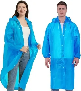 K Kudos Enterprise Themodernkart Unisex Raincoat With Hood | Waterproof Rain Poncho | EVA Material | Reusable | Lightweight | Universal Size | Raincoat for Men and Women