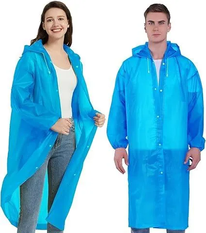 K Kudos Enterprise Themodernkart Unisex Raincoat With Hood | Waterproof Rain Poncho | EVA Material | Reusable | Lightweight | Universal Size | Raincoat for Men and Women