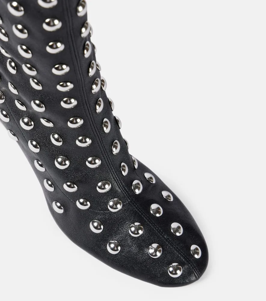 Khaite Apollo 85 studded leather ankle boots