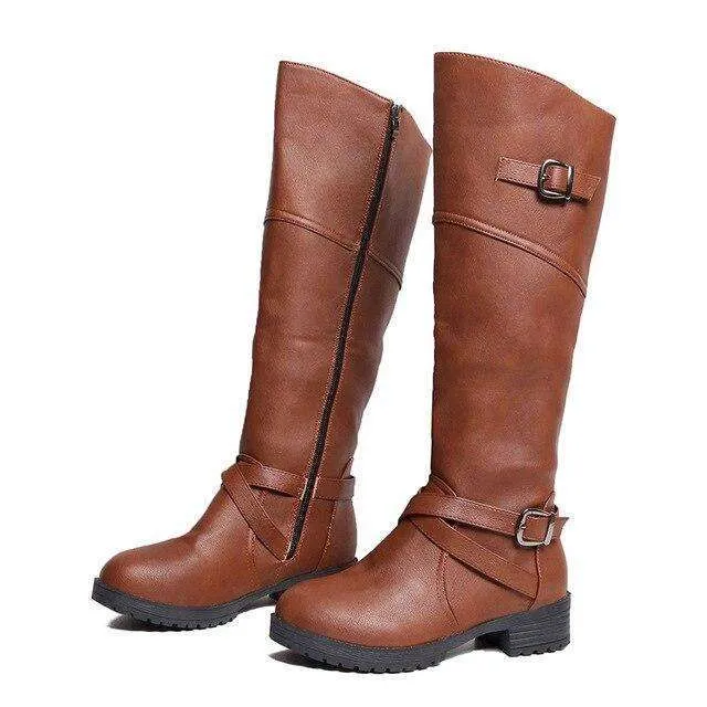 Leather Over-the-knee Women Boots
