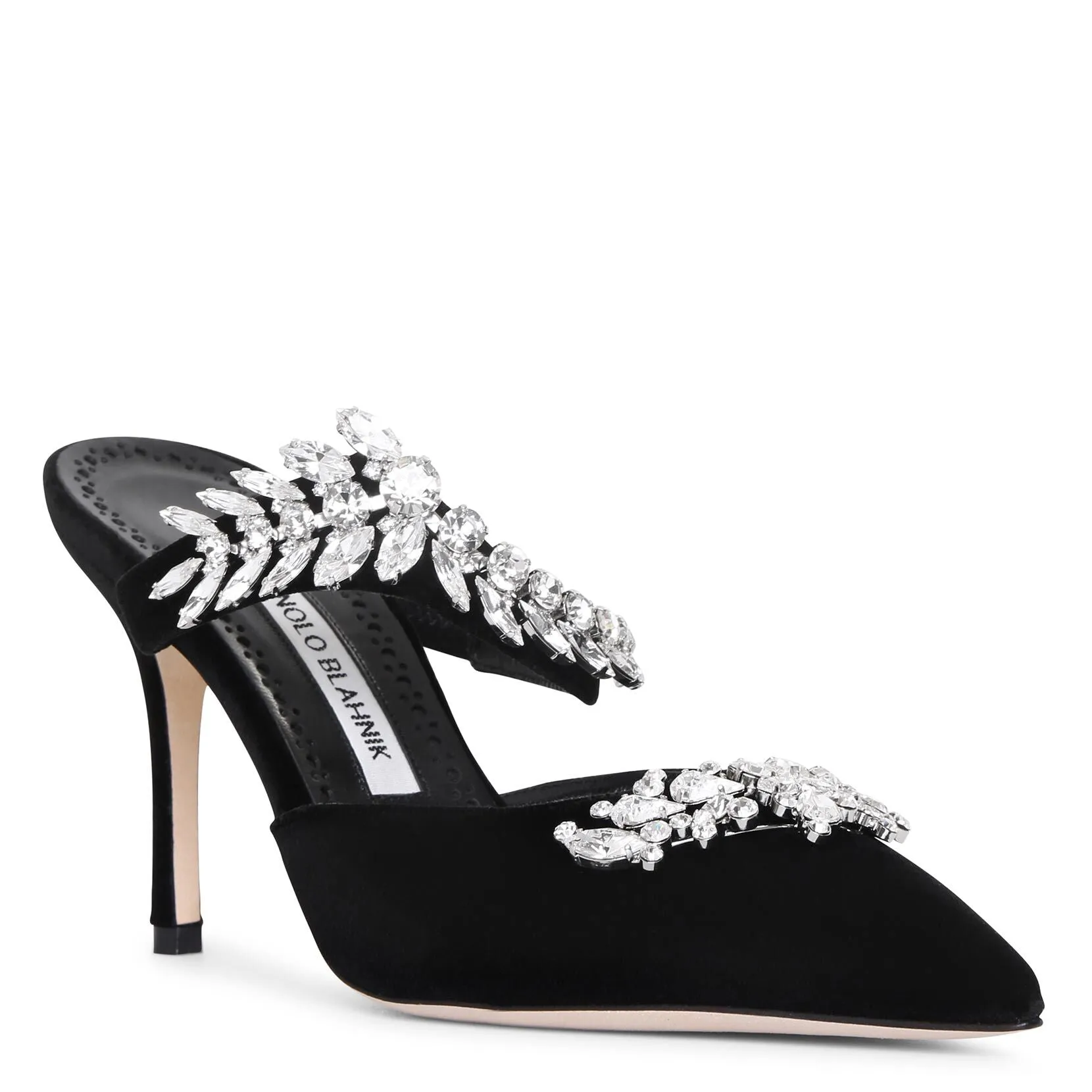 Lurum black velvet mules