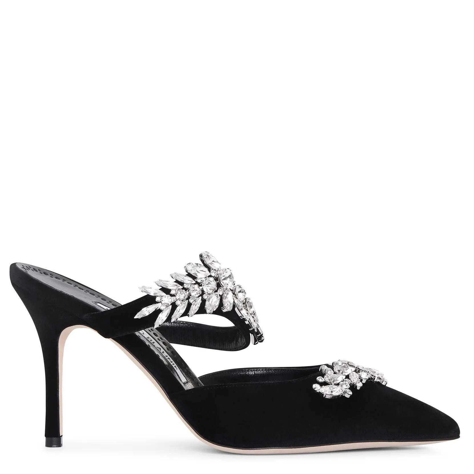 Lurum black velvet mules