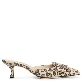 Maysale leopard suede mules