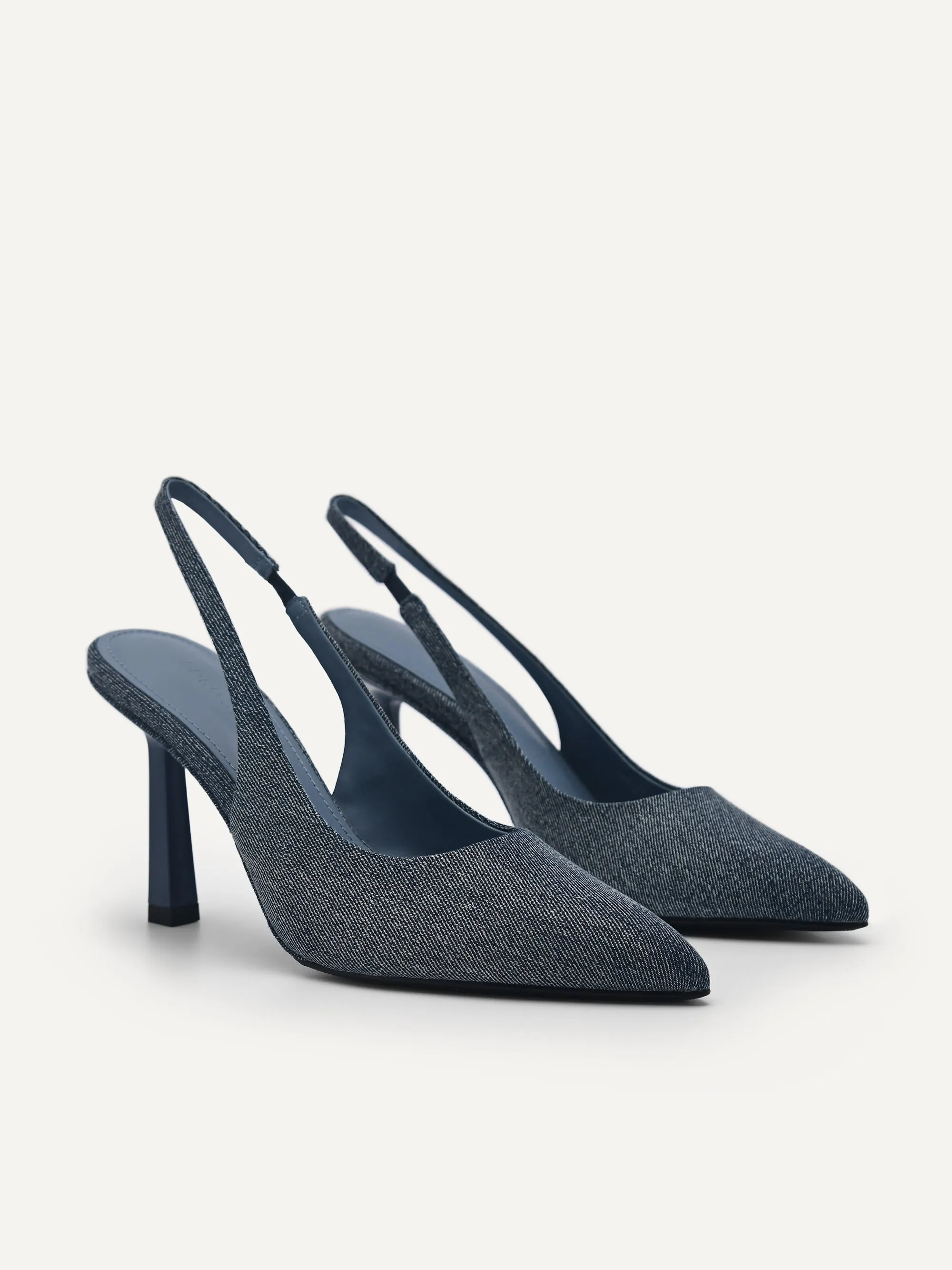 PEDRO Studio Liza Denim Slingback Pumps