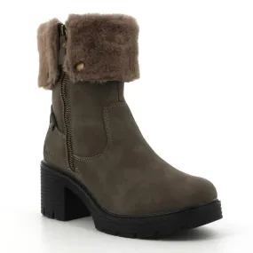 Pierre Cardin Dente Beige Fur Boot - Olive