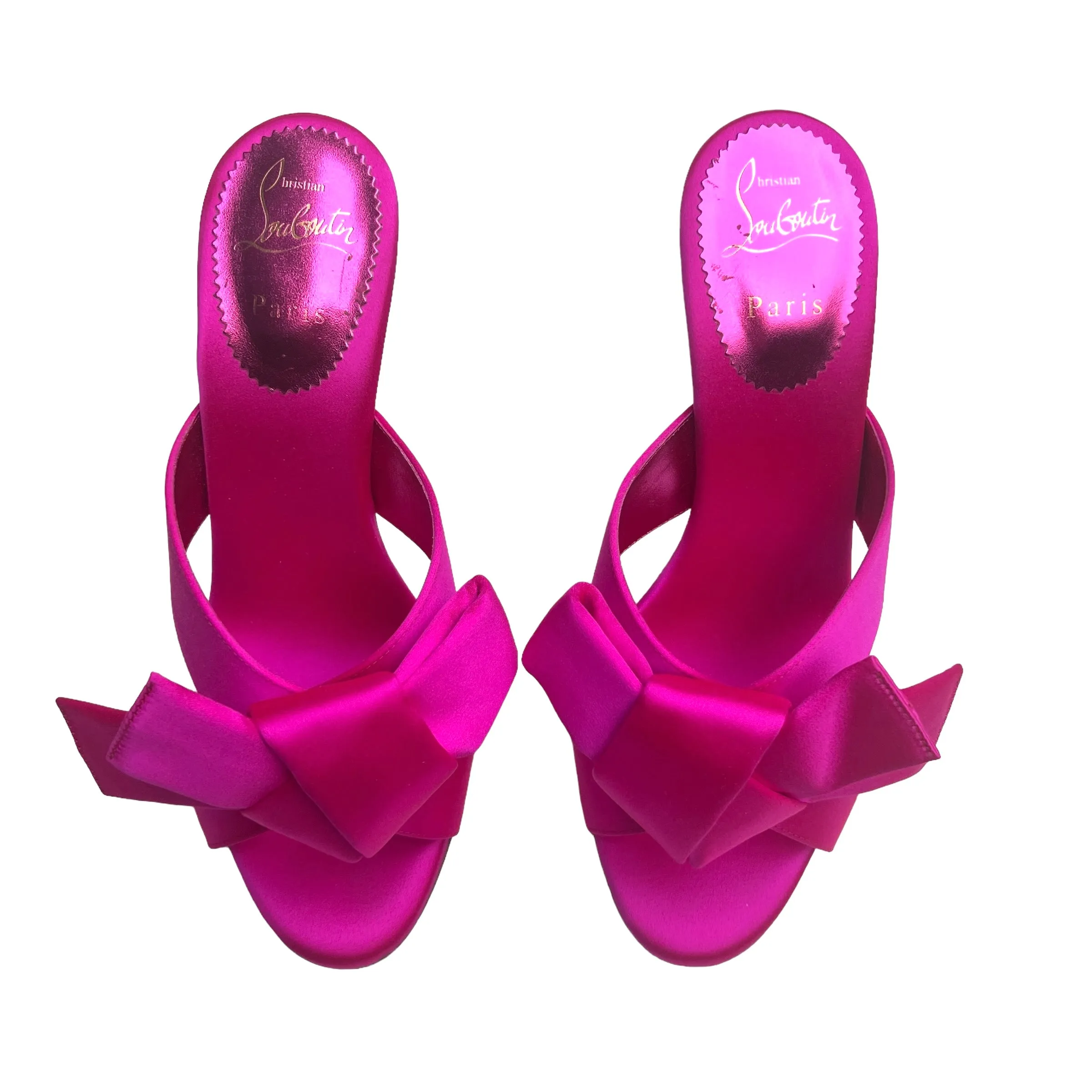 Pink Satin Heels - 10