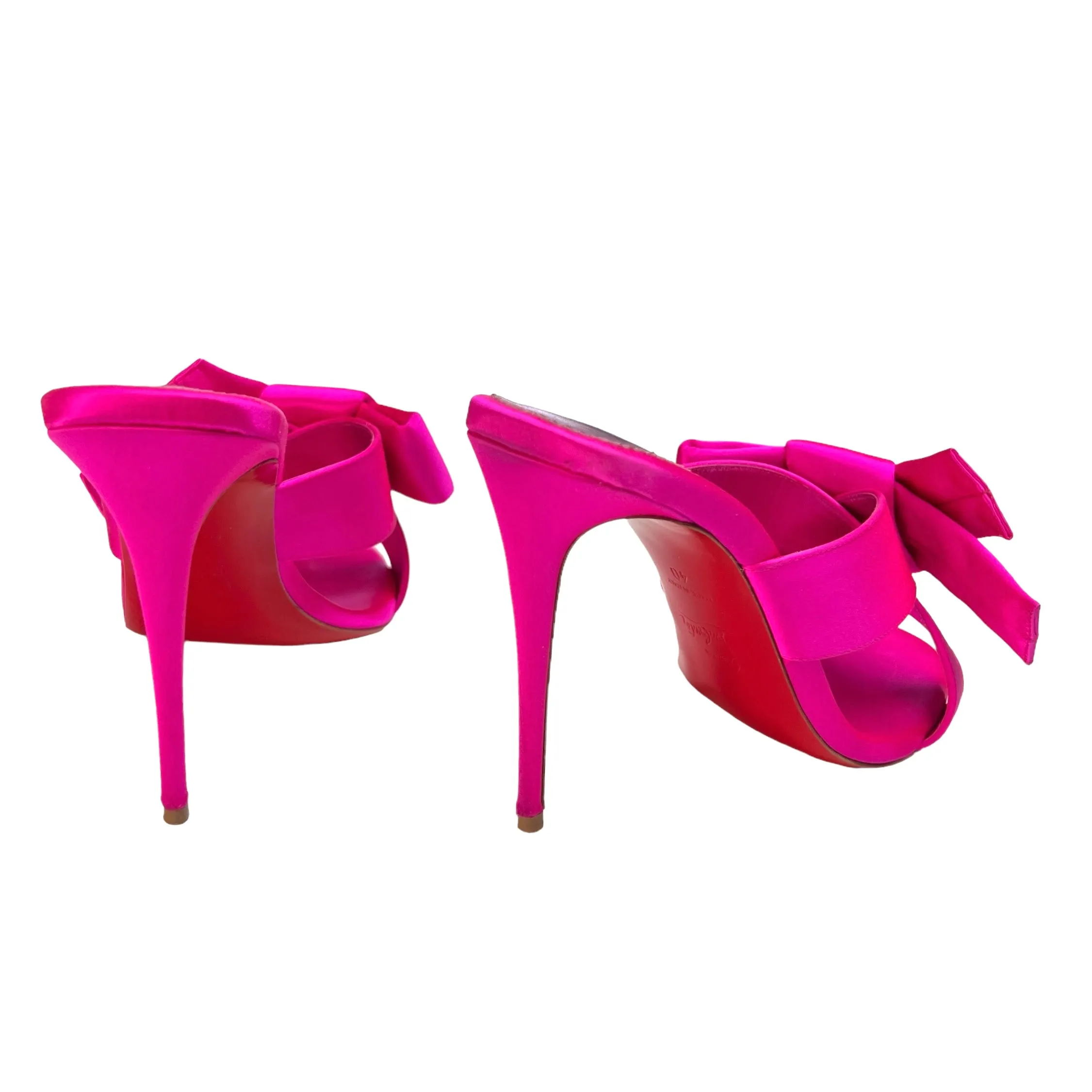 Pink Satin Heels - 10