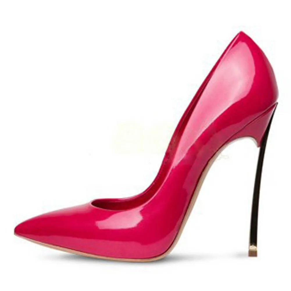 Point Toe Ankle Leather Sexy Close Toe Pumps