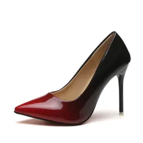 Point Toe Leather Ankle Sexy Pumps