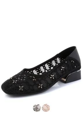 Putin Women's Fashionable Summer Pumps Black Shoes