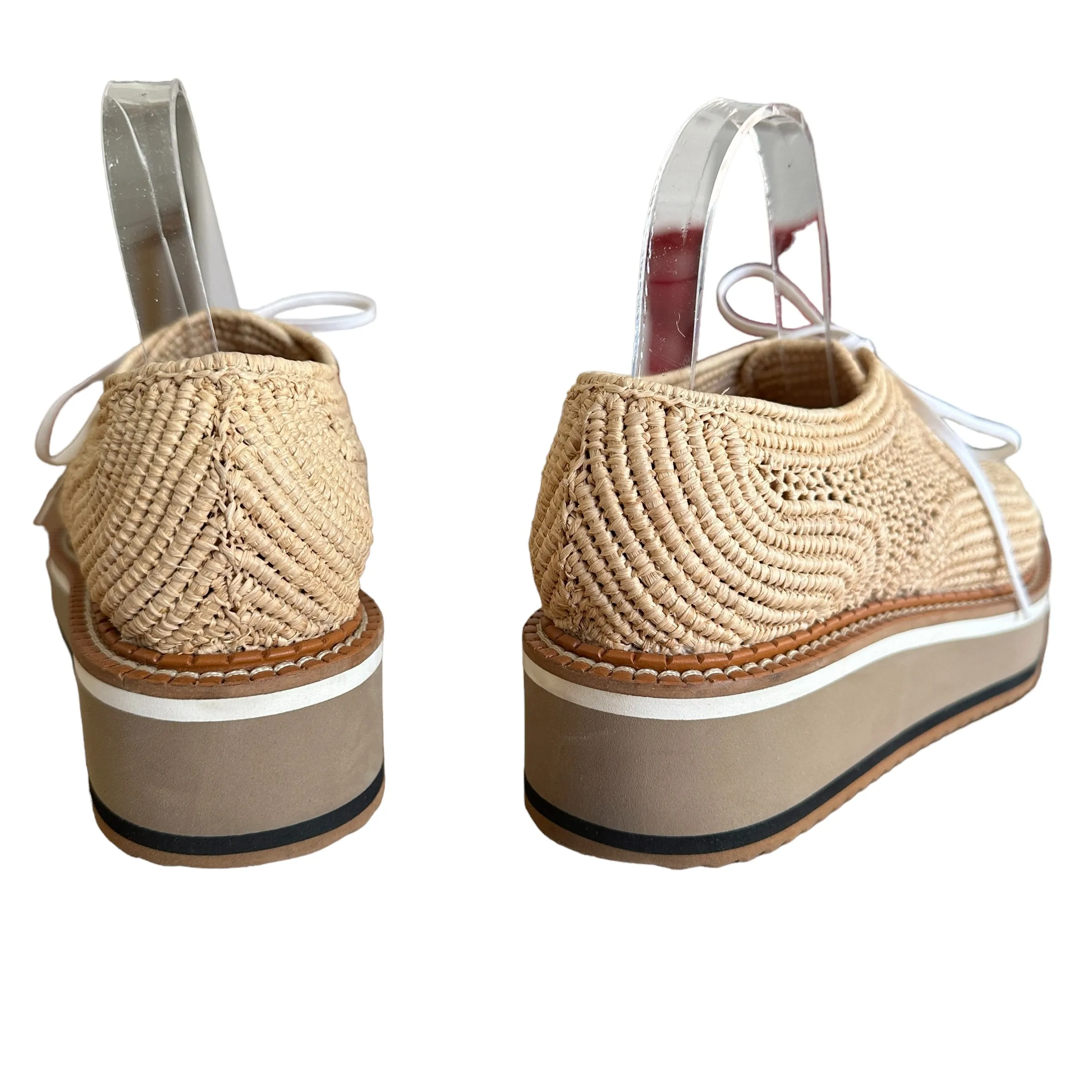 Raffia Platform Loafers - 10