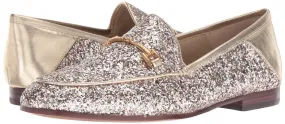 Sam Edelman Loraine Almond Toe Slip-on Loafer Molten Gold Chunky Glitter