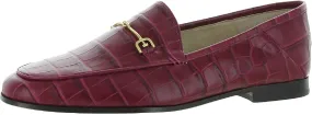 Sam Edelman Loraine Berry Almond Toe Slip On Stacked Heel Fashion Loafers