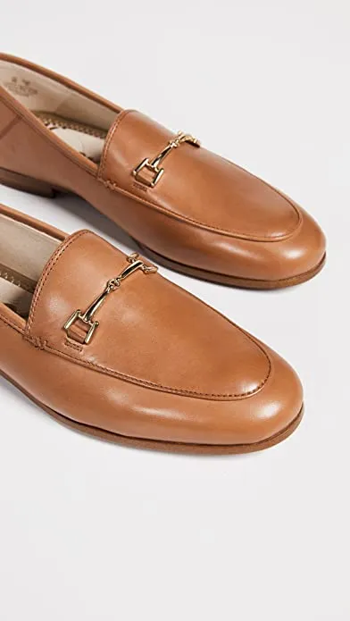 Sam Edelman Loraine Saddle Smooth Leather Almond Toe Slip On Narrow Loafers