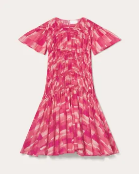 Seraphine Dress | Pink Patchwork Print