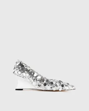 Shay Sequin Wedge Pumps