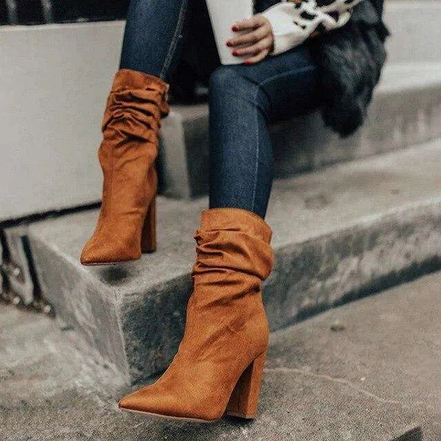 Slim Stretch Pointed Toe Sock Boots