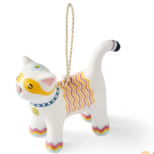 Spode Kit Kemp Cat Patchwork Ornanment