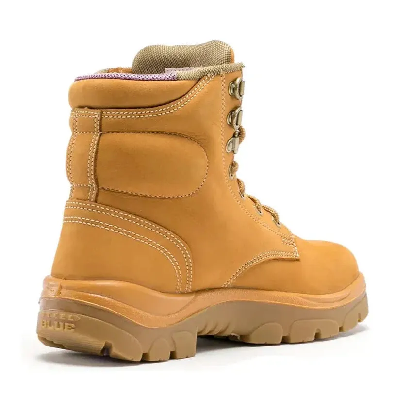 Steel Blue Wheat Argyle Ladies Lace up Steel Toe Cap Safety Boot (512702) (Pre-Order)