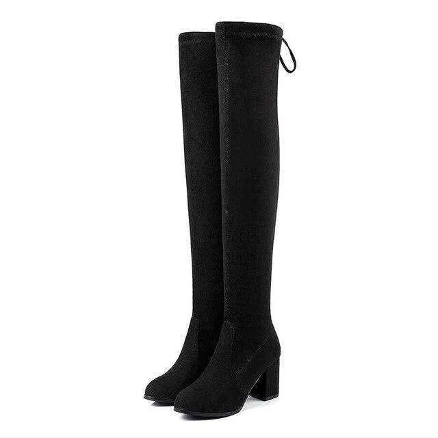 Thigh High Black Fashion Boots