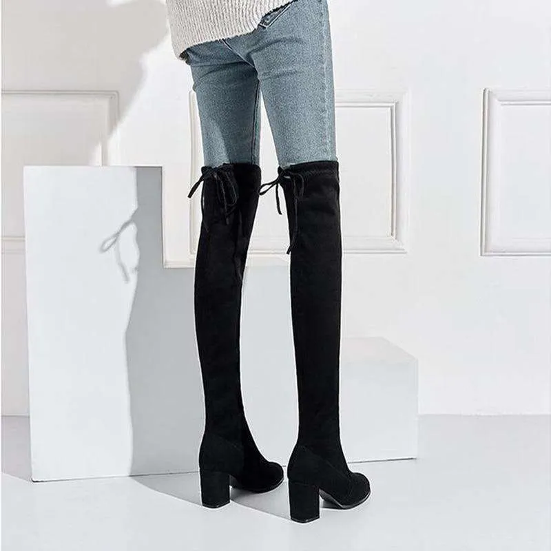 Thigh High Black Fashion Boots